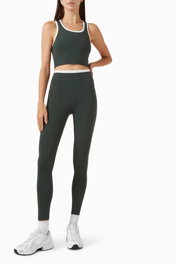 Dual High Waist 7/8 Leggings in Stretch Nylon