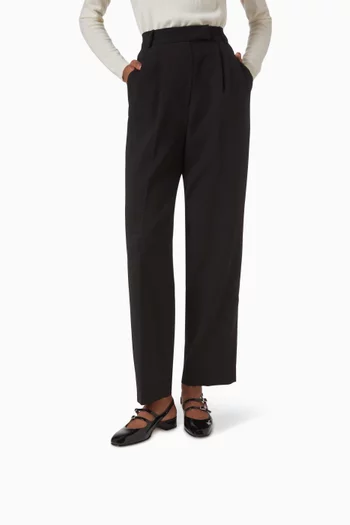 حذاء باليرينا بيش بسير خلفي وكعب 40 مم جلد لامع