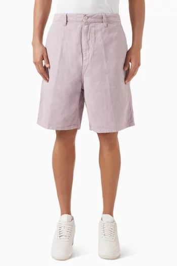 Walter Single Knee Shorts in Cotton-blend Canvas