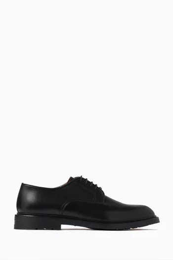 Blak Lace-up Shoes in Leather