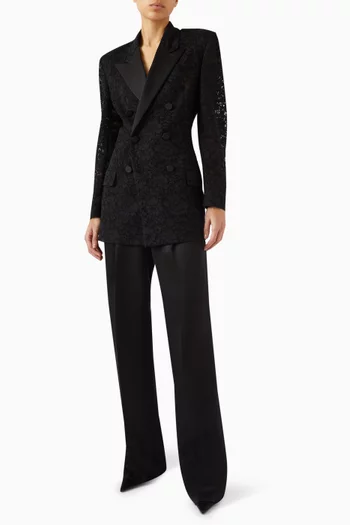 Tuxedo Jacket in Lace Guipure