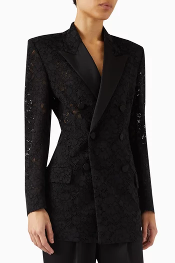 Tuxedo Jacket in Lace Guipure