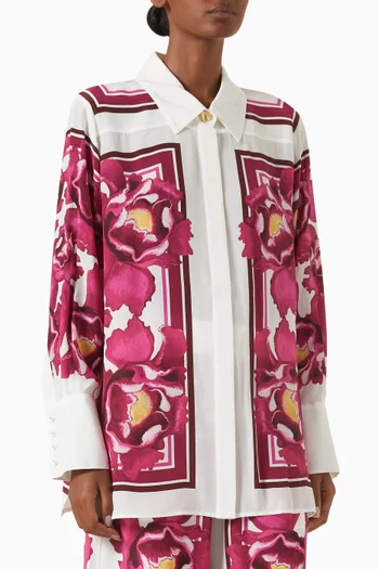 Atomic Printed Shirt in Silk
