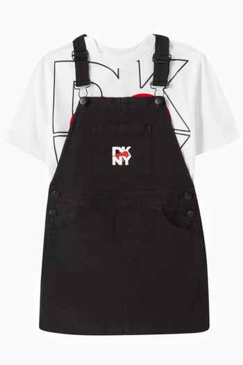تي شيرت بطبعة عبارة I Heart DKNY قطن عضوي