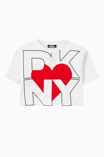 تي شيرت بطبعة عبارة I Heart DKNY قطن عضوي
