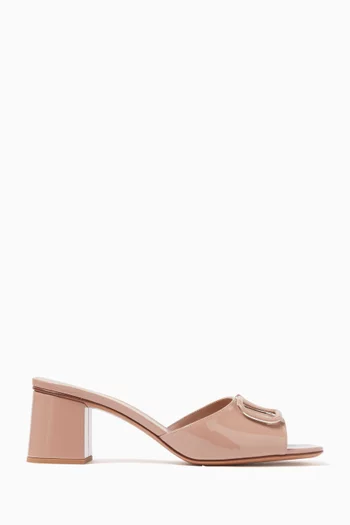 VLOGO Signature 60 Mule Sandals in Patent Leather