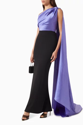 Yeva Maxi Dress in Satin