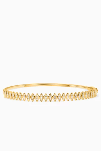 Barq Marquise Diamond Bangle in 18kt Gold