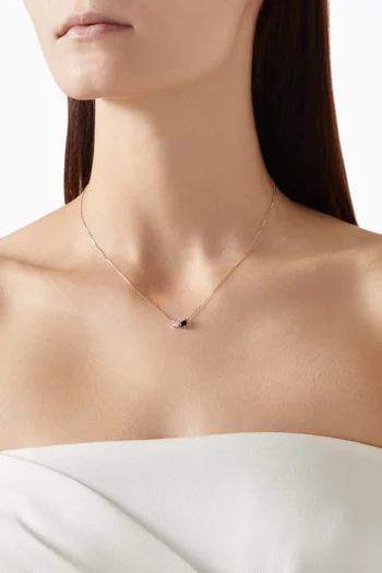 Duo Sapphire & Diamond Necklace in 18kt Gold