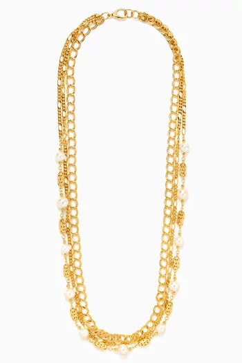 1980s Rediscovered Triple Chain Necklace