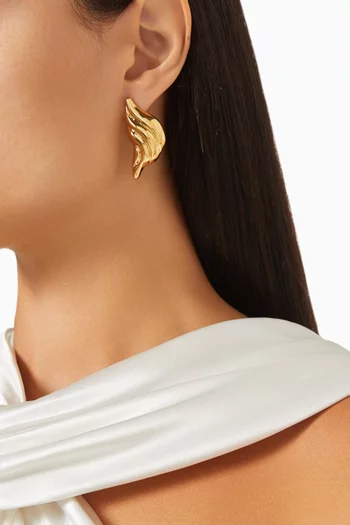 Croissant Earrings in Gold-plated Metal