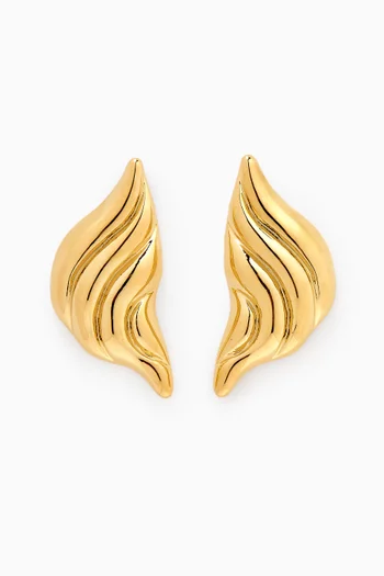 Croissant Earrings in Gold-plated Metal