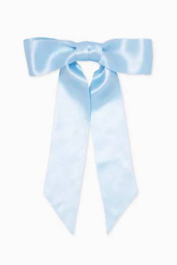 Virginia Bow Barrette in Silk-satin