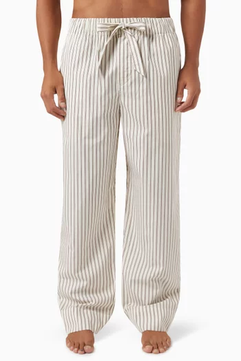 Striped Pyjama Drawstring Pants in Organic-cotton