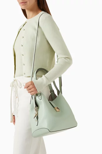 Deco Crossbody Bag in Pebbled Leather