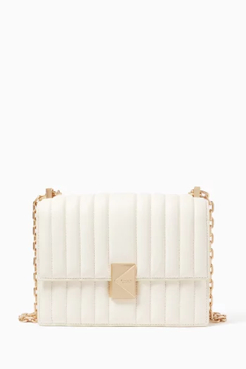 Deco Chain Shoulder Bag in Quilted Leather