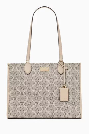Buy Kate Spade New York Neutral Large Spade Flower Market Tote Bag in Coated Canvas for Women Online Ounass Kuwait