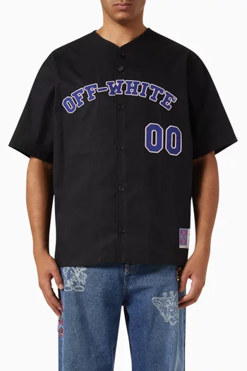 Logo Baseball Shirt in Cotton