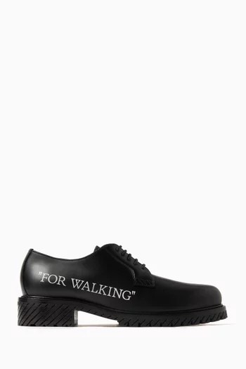 For Walking Derby Shoes in Leather