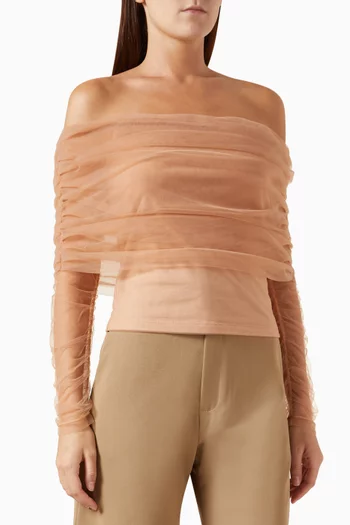 Gracia Draped Off-shoulder Top