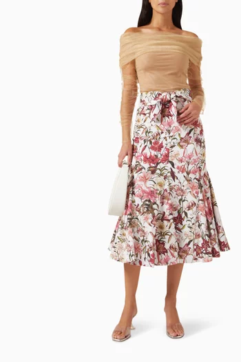 Gracia Draped Off-shoulder Top
