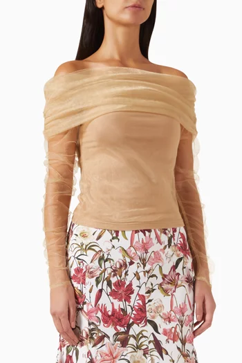 Gracia Draped Off-shoulder Top