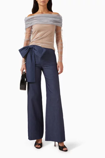 Gracia Draped Off-shoulder Top