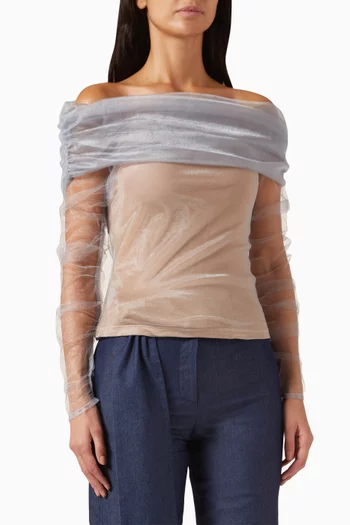 Gracia Draped Off-shoulder Top