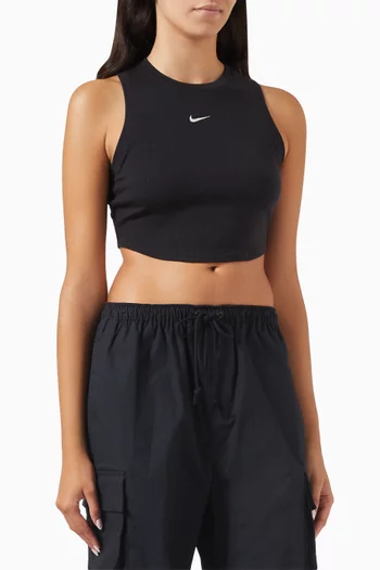 Essential Logo Tank Top in Rib-jersey