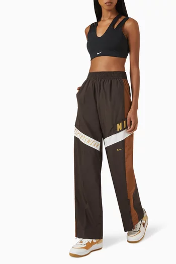 High-waisted Logo Pants in Ripstop Fabric