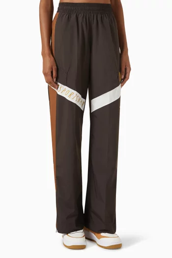 High-waisted Logo Pants in Ripstop Fabric