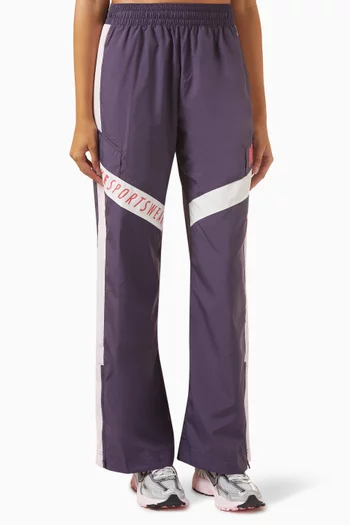 High-waisted Logo Pants in Ripstop Fabric