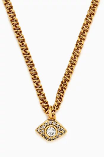 Eyescape Charm Necklace in Gold-plated Brass