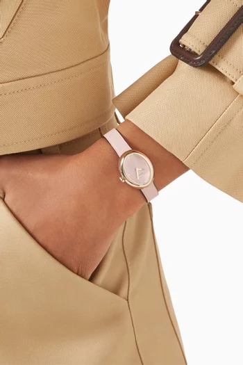 Sammy Quartz Watch in Leather, 22mm
