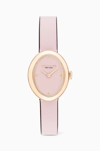 Sammy Quartz Watch in Leather, 22mm