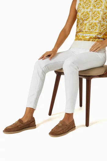 Florio Logo Loafers in Suede
