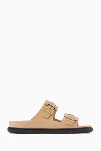 St. Barths Two-strap Sandals in Leather