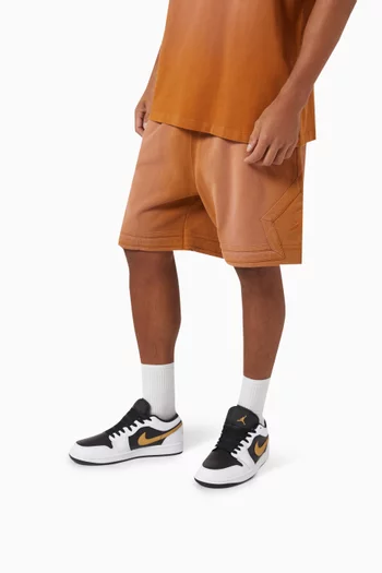 Air Jordan 1 "Gold Swoosh" Sneakers in Leather