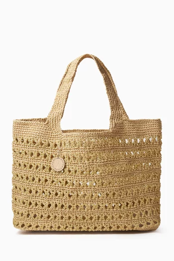 Light Crochet Tote Bag in Recycled Cotton