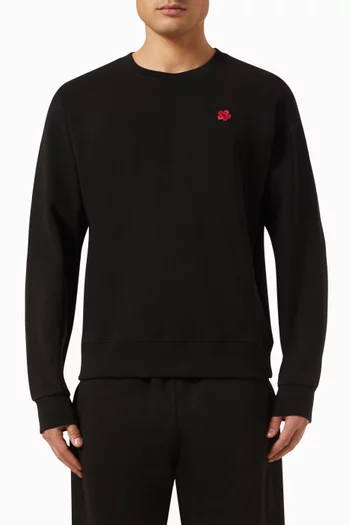 سويت شيرت بتطريز زهرة بوكي قطن