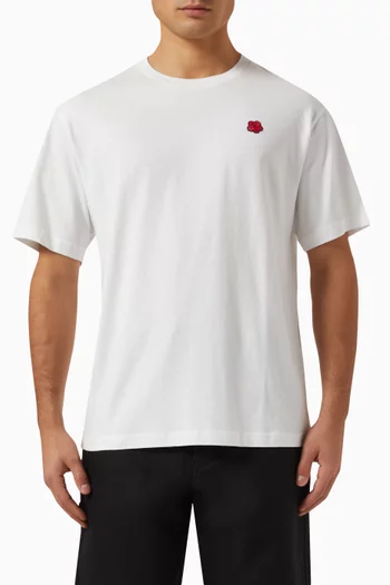 تي شيرت بتطريز زهرة بوكي قطن جيرسيه