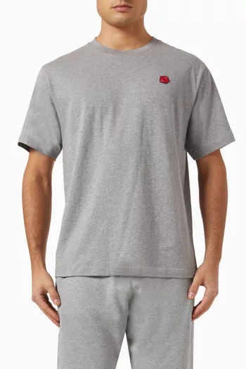 تي شيرت بتطريز زهرة بوكي قطن جيرسيه