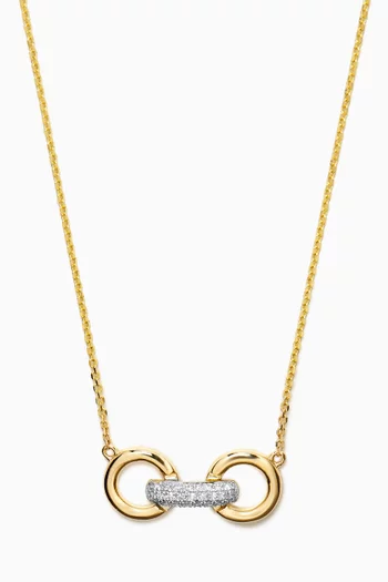 Bridle Diamond Necklace in 14kt Gold