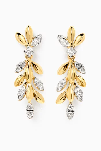 Secret Garden Diamond Drop Earrings in 10kt Gold