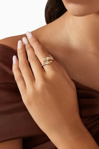 Flower Crown Diamond Ring in 10kt Gold