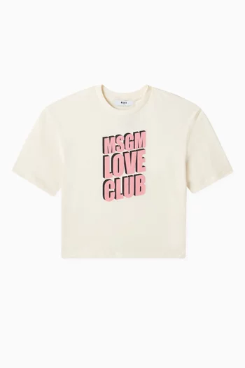 Love Club Graphic Logo T-shirt in Cotton