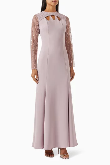 Sequin-embellished Maxi Dress