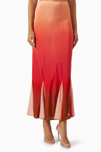 Mirage Asta Ruffle Maxi Skirt in Silk Chiffon