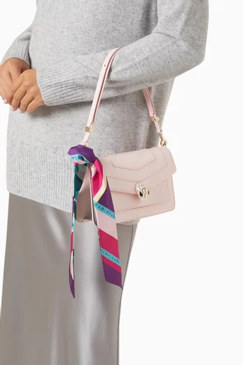 Small Serpenti Forever East-West Shoulder Bag in Snakeskin Leather