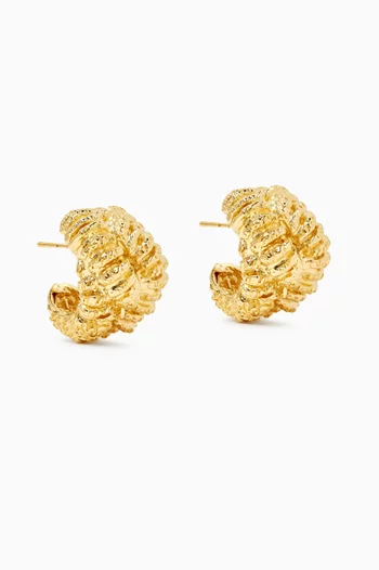 Talisman Hoop Earrings in 18kt Gold-plated Metal